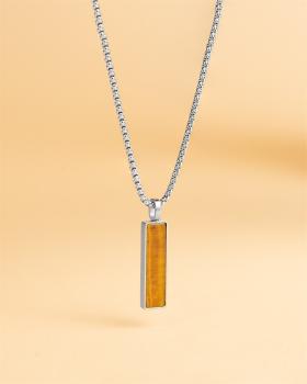 Preview: Halskette aus Edelstahl mit einem Tigerauge-Stein - Galli Silver Tiger